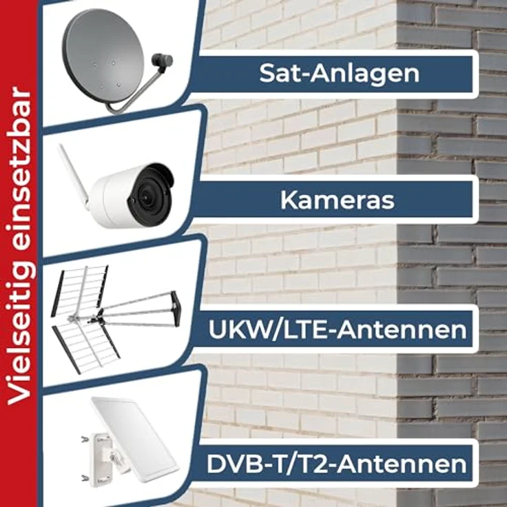 Wandhalter PremiumX  25 cm ALU TÜV Geprüft für Wandmontage Montage für Sat Schüssel , Spiegel – Bild 6