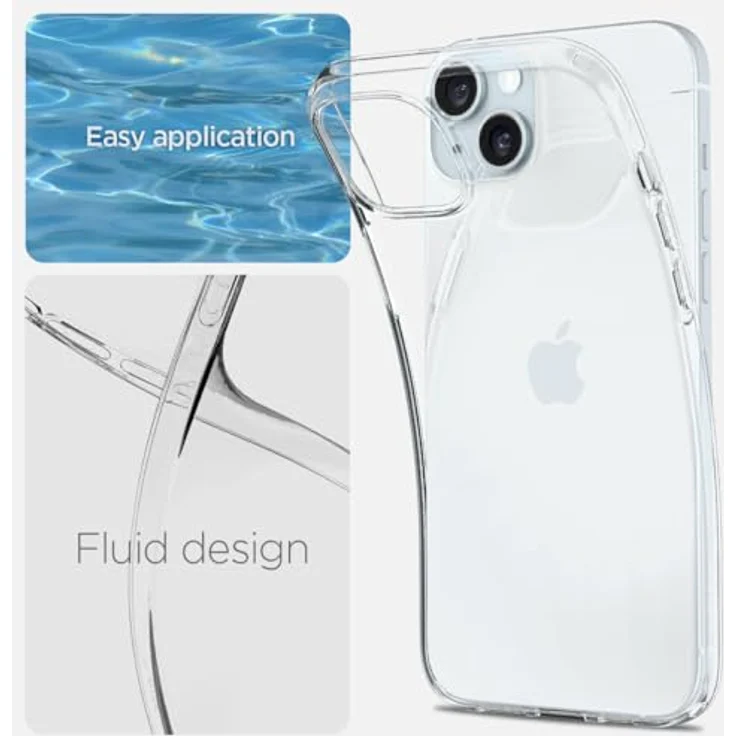 Spigen Liquid Crystal Hülle Kompatibel mit iPhone 15 -Crystal Clear – Bild 4