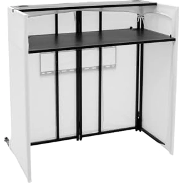 OMNITRONIC Mobile DJ Stand DJTV-1, stabiler DJ-Tisch mit Cover, schwarz – Bild 5