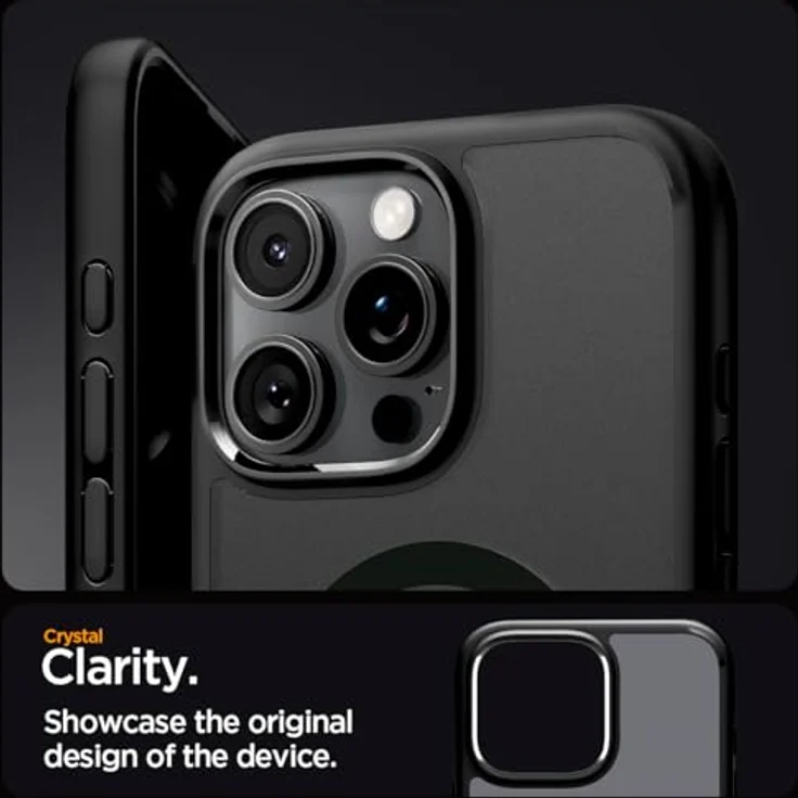Spigen iPhone 16 Pro Max Hülle [Verbesserte Magnestärke] Ultra Hybrid MagFit Case Kompatibel mit MagSafe - Frost Black – Bild 3