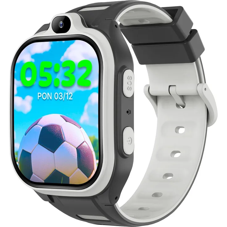 Forever BOOST KW-530, Smartwatch für Kinder mit GPS, 4G, SOS-Button, 2-MP-Kamera, Schwarz