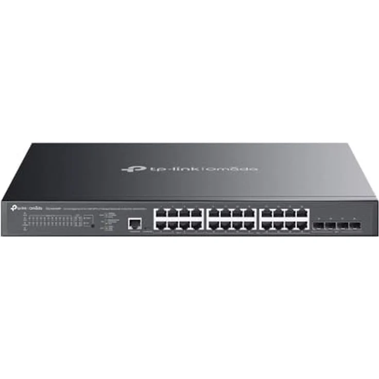 TP-Link SG3428XMPP NEW OMADA 24-PORT GIGABIT AND 4-PORT 10GE SFP L2 (24 Ports), Netzwerk Switch, Schwarz - 4X10G SFP+ + 16XPOE+ + 8XPOE++ – Bild 2