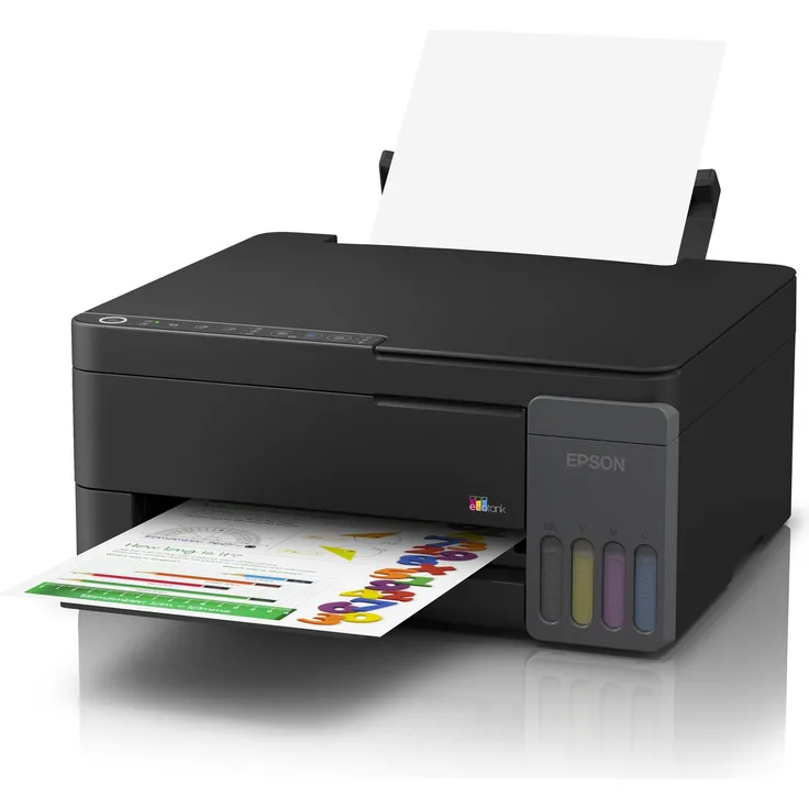 Epson EcoTank ET-2915, Multifunktionsdrucker in Schwarz, Tintenstrahl, A4, Wi-Fi, bis zu 11 Seiten/Min.