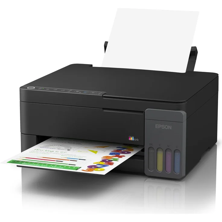 Epson EcoTank ET-2915, Multifunktionsdrucker in Schwarz, Tintenstrahl, A4, Wi-Fi, bis zu 11 Seiten/Min.