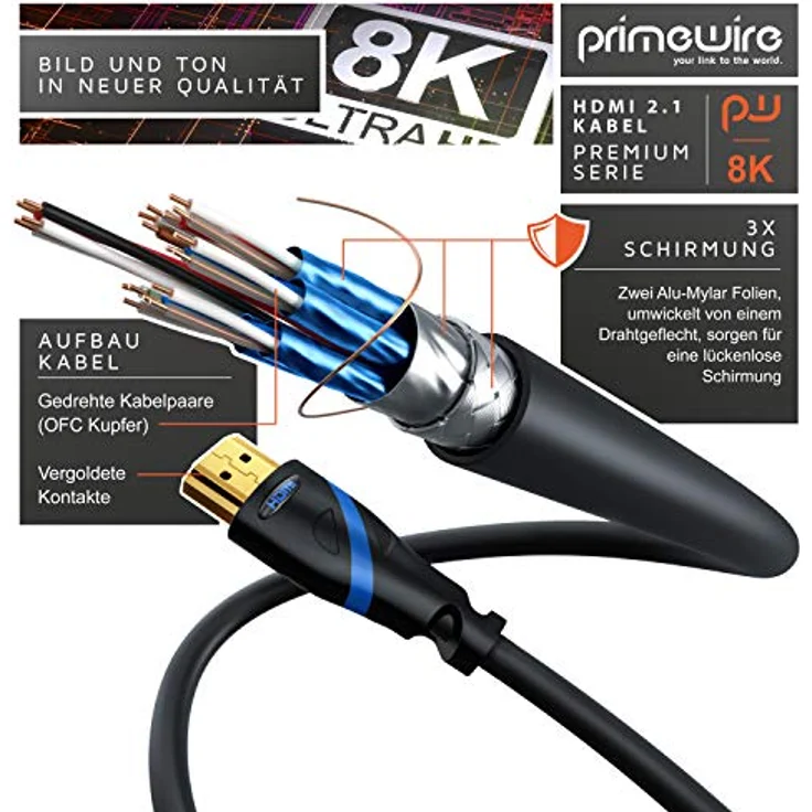 CSL - 1,5m HDMI Kabel 2.0a 2.0b - Ultra HD 4k 60Hz - neuester Standard - High Speed HDMI 2.0 - Ultra HD Full HD 1080p - 3D ARC C HDCP HDR - 3-Fach geschirmt - bis zu 18 Gbit s - schwarz – Bild 3
