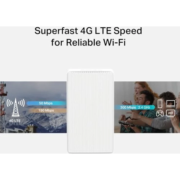 MERCUSYS MB110-4G LTE Router, 4G Cat4 bis zu 150 Mbit/s, WLAN 2.4GHz N300, 2X 100 Mbps Ports, bis zu 32 Geräte, MERCUSYS App – Bild 4