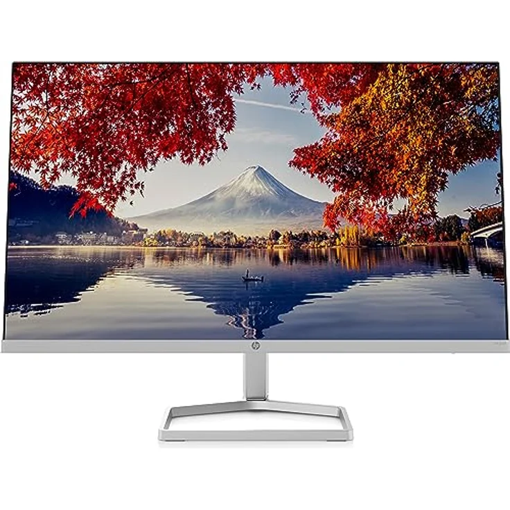 HP M24f Monitor - 24 Zoll Bildschirm, Full HD IPS Display, 75Hz, 5ms Reaktionszeit, VGA, HDMI, silber/schwarz – Bild 2