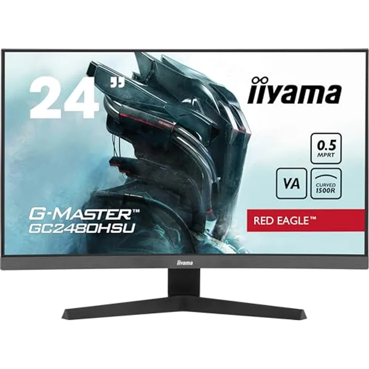 iiyama G-Master Red Eagle GC2480HSU-B1 Curved Gaming Monitor, Full-HD, 180Hz, Schwarz – Bild 2