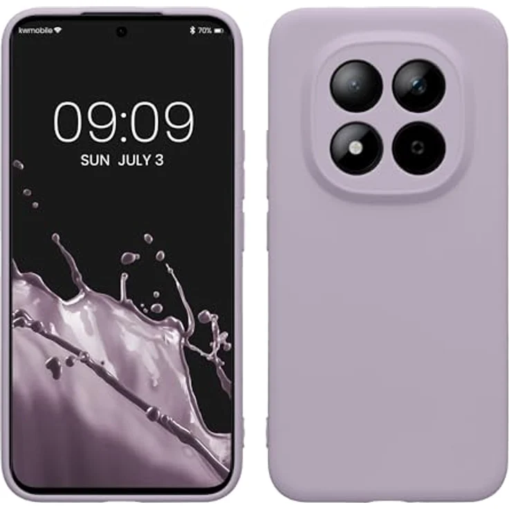 kwmobile Handyhülle für Xiaomi Redmi Note 15 Pro+ 5G / Poco M8 Pro 5G, elastisches Silikon Case in Lavendel, reißfest und rutschfest – Bild 1