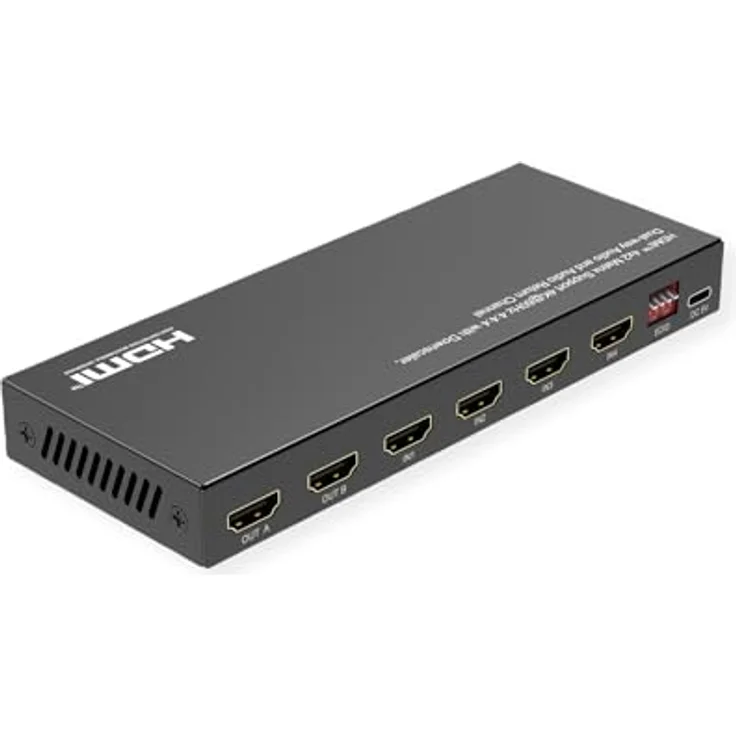 VALUE 4K HDMI Matrix Switch, 4 x 2, mit Fernbedienung, EDID-Kontrollfunktion, max. 3840 x 2160 @60Hz – Bild 3