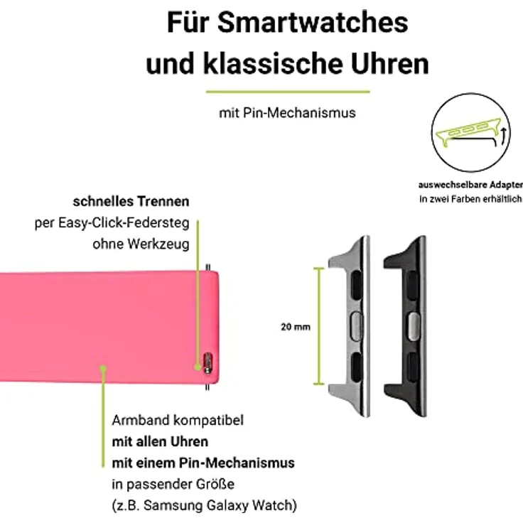 Artwizz WatchBand Silicone für Apple Watch 38/40mm - Flamingo Wearables-Zubehör – Bild 5