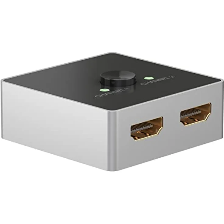 goobay 58486 HDMI Switch 2 in 1 Out / 4K bei 60Hz (2160p) HDMI Verteiler/HDMI 2.0 Umschaltbox für PS4, PS5, Laptops oder Monitore – Bild 1