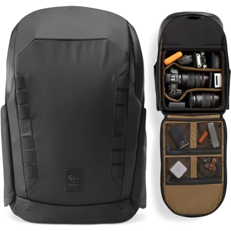 Gomatic Peter McKinnon Daypack + Large Cube Schwarz | Kamera-Rucksack | Tagesrucksack | Reisetasche | Laptop-Rucksack | Backpack | Carry-On Bag - inkl. Gomatic Peter McKinnon Large Cube – Bild 1