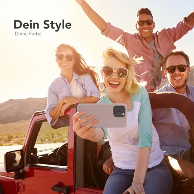 EAZY CASE Premium Silikonhülle für iPhone 15 Pro Max, Slimcover mit Kameraschutz, Microfiber-Innenseite, Rosabraun – Bild 2