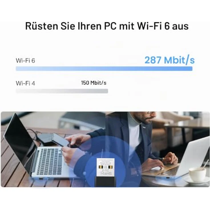 TP-Link Mercusys MA14N AX3000 Nano Wi-Fi USB Adapter, High-Speed Wi-Fi 6 mit bis zu 287 Mbit/s, Plug-and-Play für Windows und Linux – Bild 5