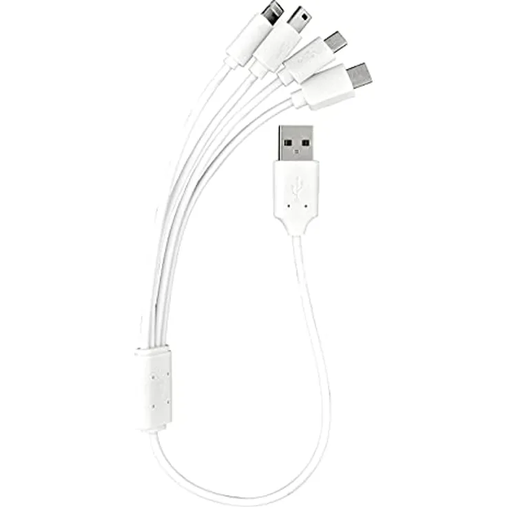 HEITECH Multi USB-Ladekabel 4 in 1 für alle Smartphones USB A Stecker auf Type C2