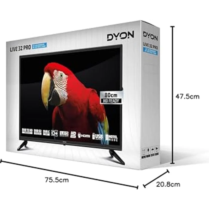 DYON LIVE 32 PRO 80 cm (32 Zoll) LED TV (HD ready, kein HDR) HD-Triple-Tuner (Sat, Antenne, Kabel) Energieklasse F – Bild 5