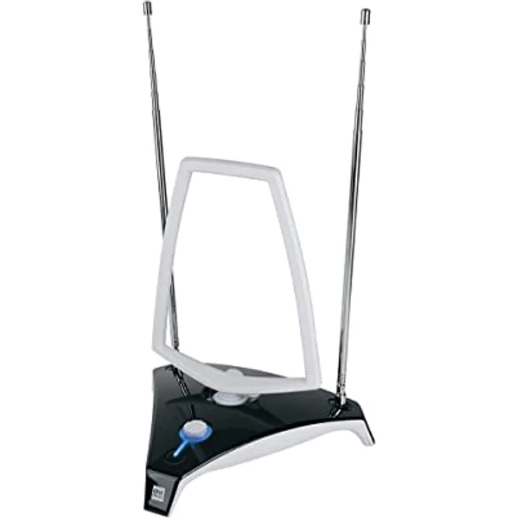 One for All for All – 3G/4G/5G-blockfilter - DVB-T2 Zimmerantenne Digital-TV in Full HD Drehbar und kippbar 0 bis 15 km Reichweite Weiss SV9360-5G, bunt – Bild 2