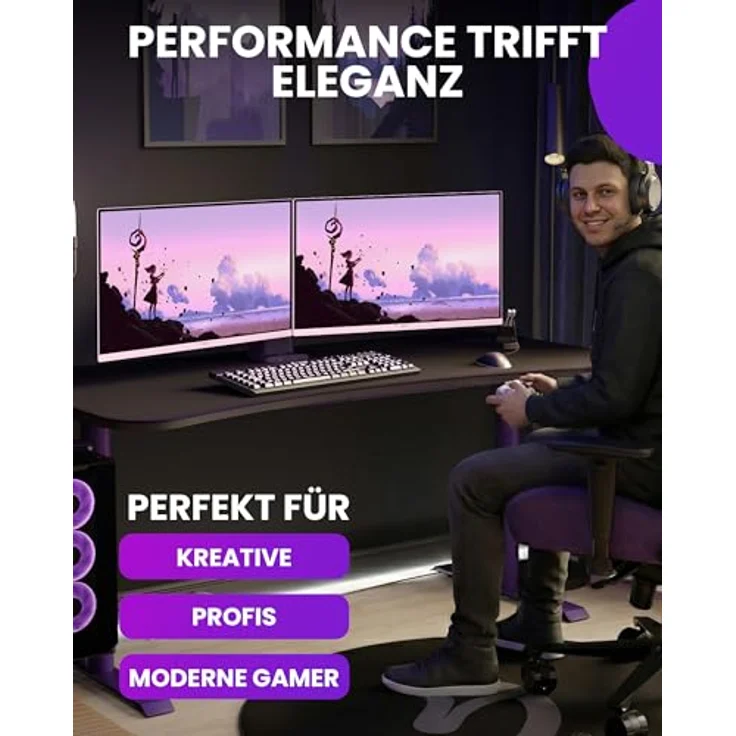 Arozzi Nova 27” Gaming Monitor, QHD 1440p, IPS, 180Hz, Adaptive Sync, HDR10, 100 % sRGB, flimmerfrei, rosa – Bild 5