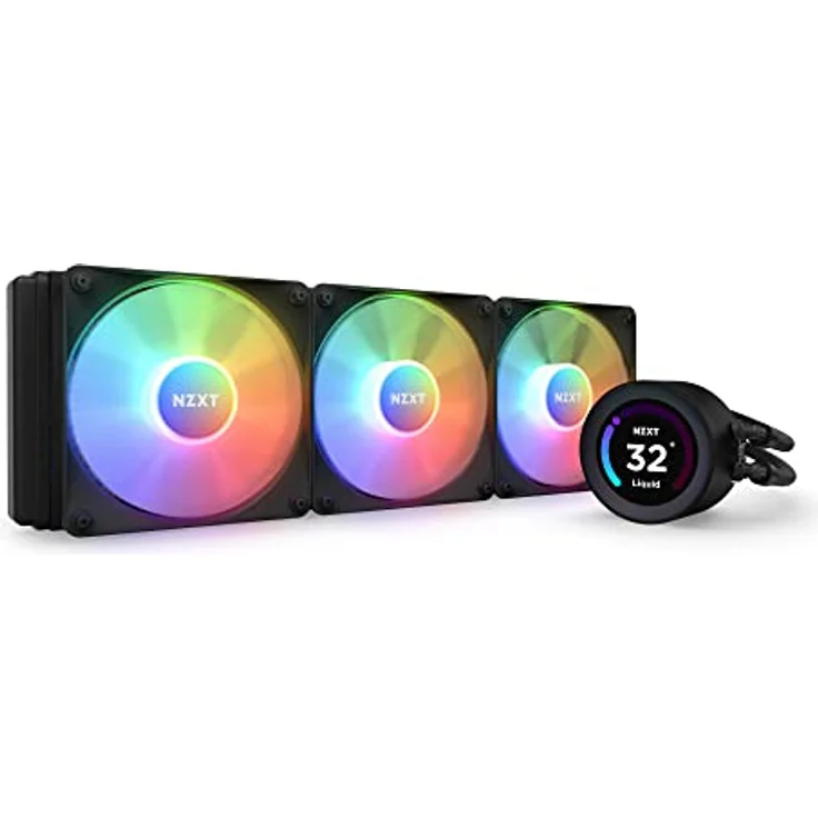 NZXT Kraken Elite 360 RGB - RL-KR36E-B1-360mm AIO CPU Wasserkühlung - 2,36" LCD Display 640x640-3x120mm RGB Core Fans - EIN Breakoutkabel zur einfachen Installation - anpassbar durch NZXT CAM – Bild 1