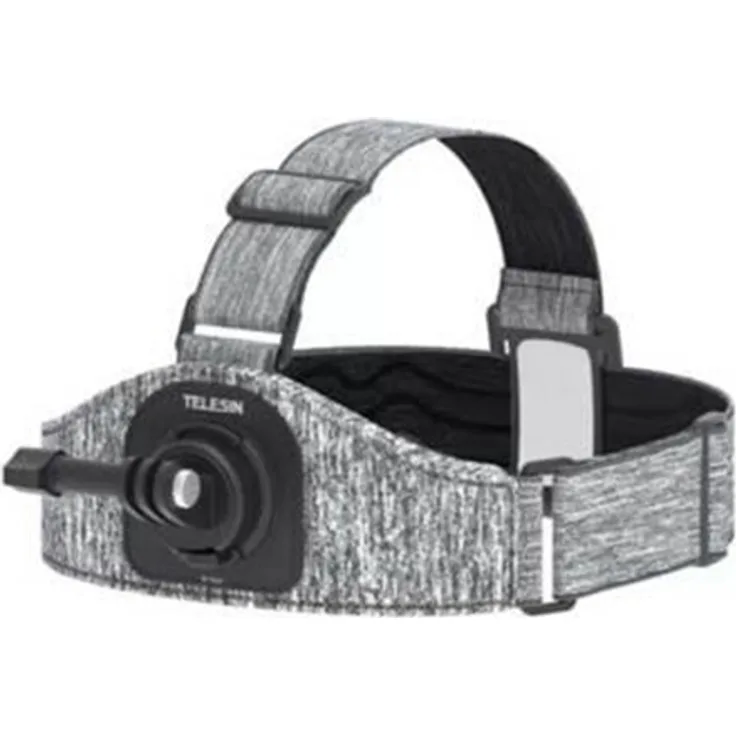 TELESIN Headband GP-HMS-T06 mit zwei Sportkamerahalterungen, Lycra Material für hohen Tragekomfort, kompatibel mit GoPro und Osmo Action