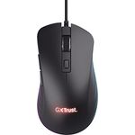 Trust Gaming GXT 924 Ybar+ Kabelgebundene Gaming Maus, 25600 DPI, 60% Recycelten Materialien, 6 Programmierbare Tasten, 25K Optischem Sensor, RGB LED-Beleuchtung, PC Maus mit Software - Schwarz