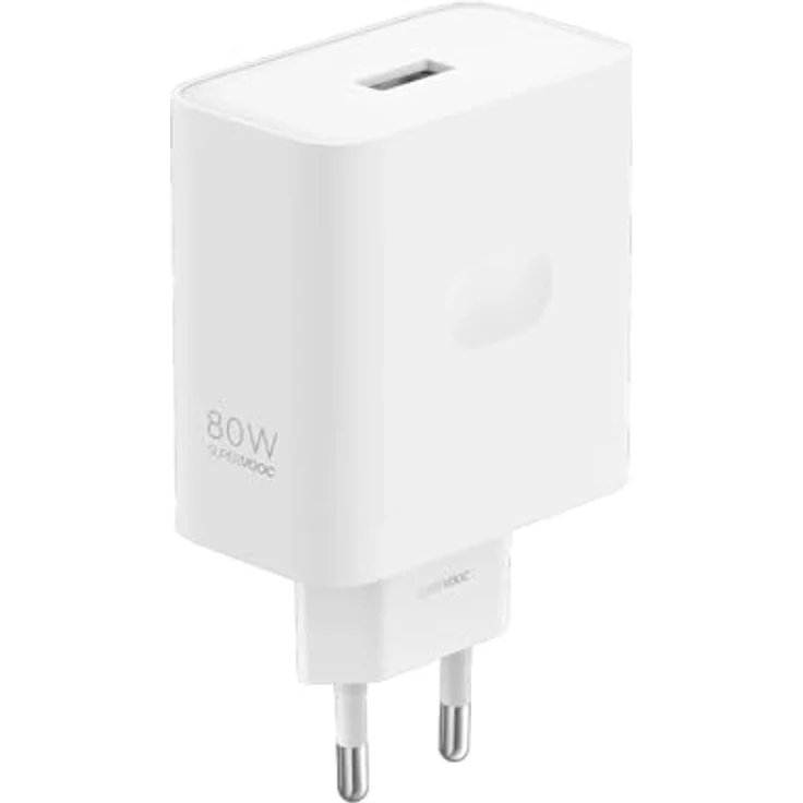OPPO SuperVOOC USB-A Ladegerät 80W, schnelles Ladegerät für OPPO Smartphones, Weiss – Bild 1