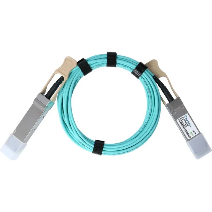 BlueOptics AOC QSFP28 BO282803L3M, aktives optisches Kabel mit 100 Gbit/s, 3 m, kompatibel mit Ubiquiti Networks, blau