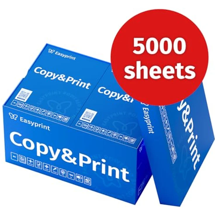 easyprint A4 Druckerpapier Kopierpapier Premium Hochweiß CIE 160, 5000 Blatt, PEFC-zertifiziert, hohe Opazität – Bild 2