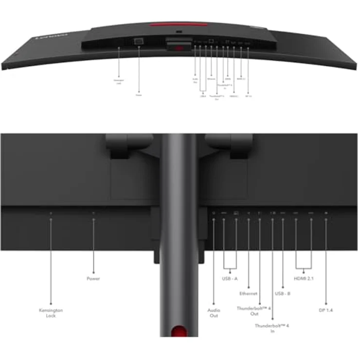 Lenovo ThinkVision P49w-30 124,5cm (49") DQHD 32:9 curved Monitor HDMI/DP/USB-C – Bild 6