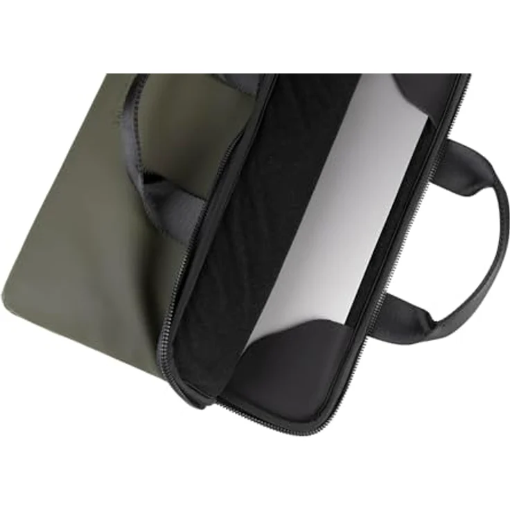 Tucano Gommo 14" Notebooktasche, wasserdichtes Design aus recyceltem Kunststoff, tumeroheline (Grün) – Bild 3