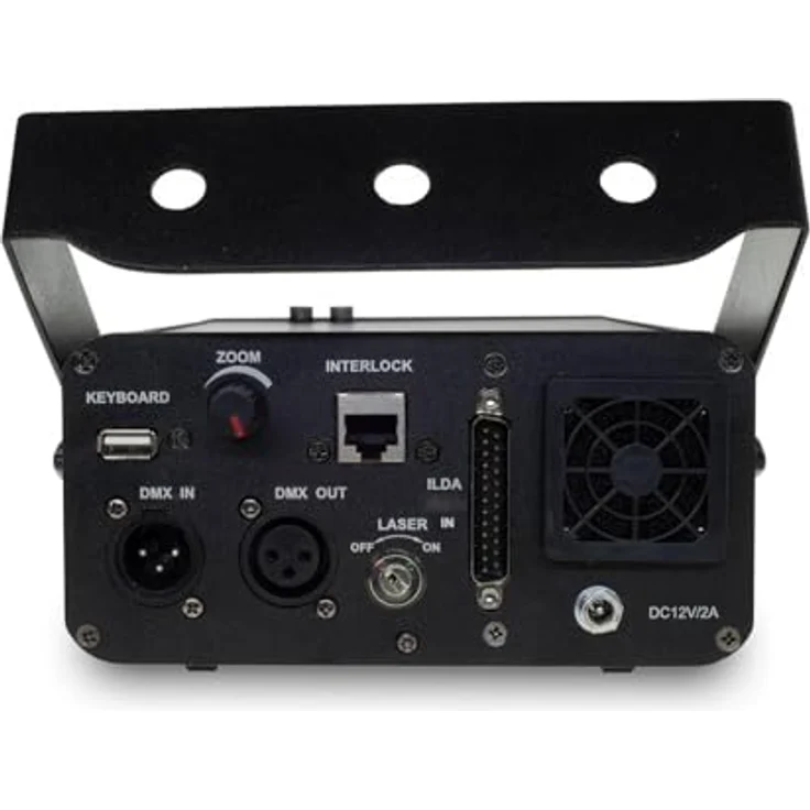 Laserworld CS-500RGB KeyTEX, RGB Licht Set mit 500 mW Laser, DMX- und ILDA-Steuerung, Fernbedienung und Tastatur für Live-Texte und Animationen – Bild 5