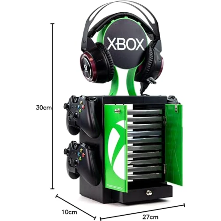 Numskull OFFICIAL XBOX GAMING LOCKER, Diskettenhalter für Spiele, schwarz – Bild 8
