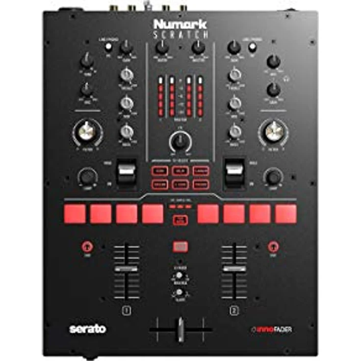 Numark Scratch - Zweikanal DJ Scratch Mixer mit Serato DJ Pro, mit Innofader Crossfader, DVS-Lizenz, 6 Direktzugriffseffektwählern, Performance-Pads und 24-Bit-Klangqualität – Bild 3