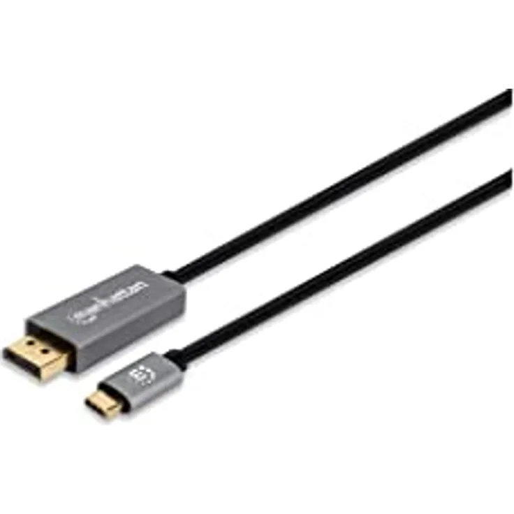 Manhattan USB-C auf Display-Port 8K/60HZ 3M männlich/männlich, schwarz Polybag