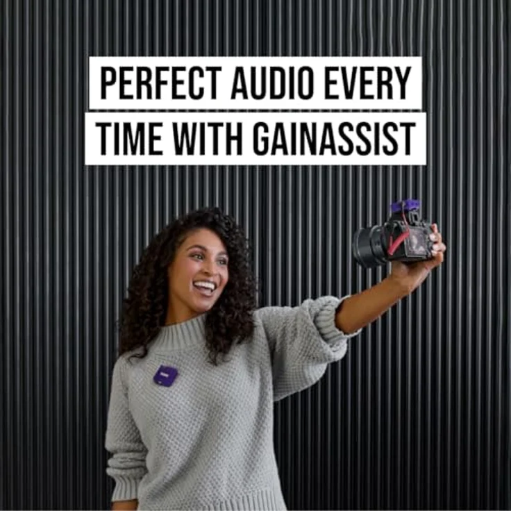RØDE Wireless GO (Gen 3), Kompakter kabelloser Mikrofon mit 32-Bit Float Aufnahme, automatischer Pegelregelung und universeller Kompatibilität, violett – Bild 7