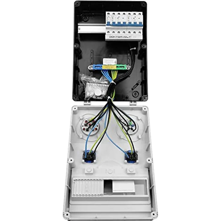 Doktorvolt Baustromverteiler ECO-S 32A 16A 2x230V Schuko System Bals-Steckdosen Steckdosenverteiler 6-fach (1x LSS C32 3P 6kA, 1x LSS C16 3P 6kA, 1 x LSS C16 1P 6kA) – Bild 4