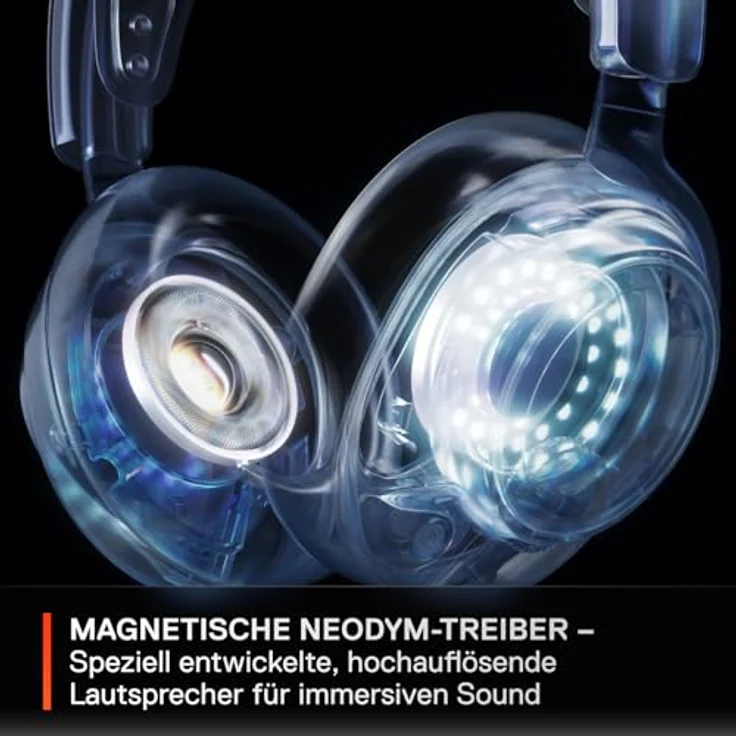 SteelSeries Arctis Nova 7P Wireless Gaming Headset - HiFi-Treiber, 2,4 GHz + Bluetooth, 38-Std.-Akku, USB-C, Einziehbares Mikrofon - PlayStation, PC, VR, Switch – Bild 5