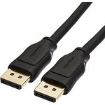 Amazon Basics 8K DisplayPort-auf-DisplayPort-1.4-Kabel mit einer Videoauflösung von 4K bei 120 Hz, 8K bei 60 Hz, HDR-Unterstützung, 1,8 m