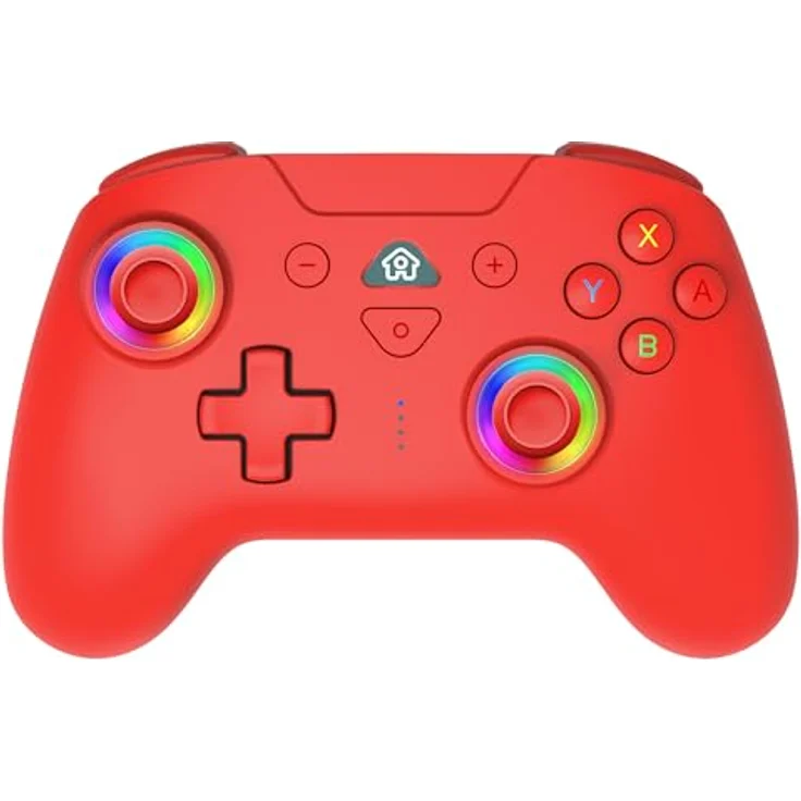 SUBSONIC - Wireless Controller für Switch und Switch OLED - Rot, mit LED, Vibration und 6-Achsen-Gyro – Bild 1