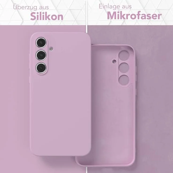 EAZY CASE Silikonhülle für Samsung Galaxy A35, Violett, stoßfest mit Kameraschutz, dünn und kratzresistent, TPU Cover in Flieder – Bild 3