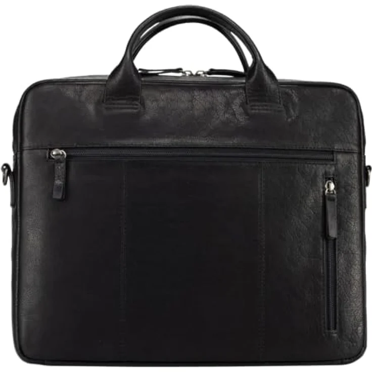 Jost Glasgow Aktentasche aus Leder, 37 cm mit Laptopfach, schwarz – Bild 3