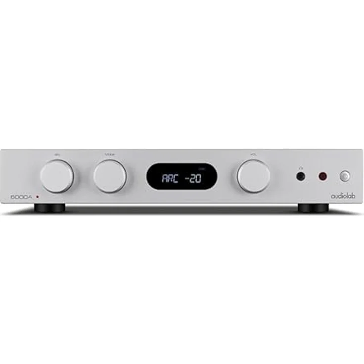 Audiolab 6000A MKII Vollverstärker mit DAC und Phono MM, silber – Bild 1