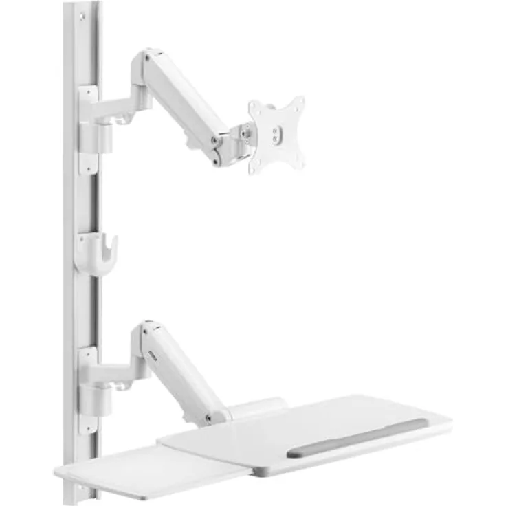 SpeaKa Professional SP-MM-960 1fach Monitor-Wandhalterung Mit Tastaturablage, übereinander 43,2 cm (17) - 109,2 cm (43), Schwarz