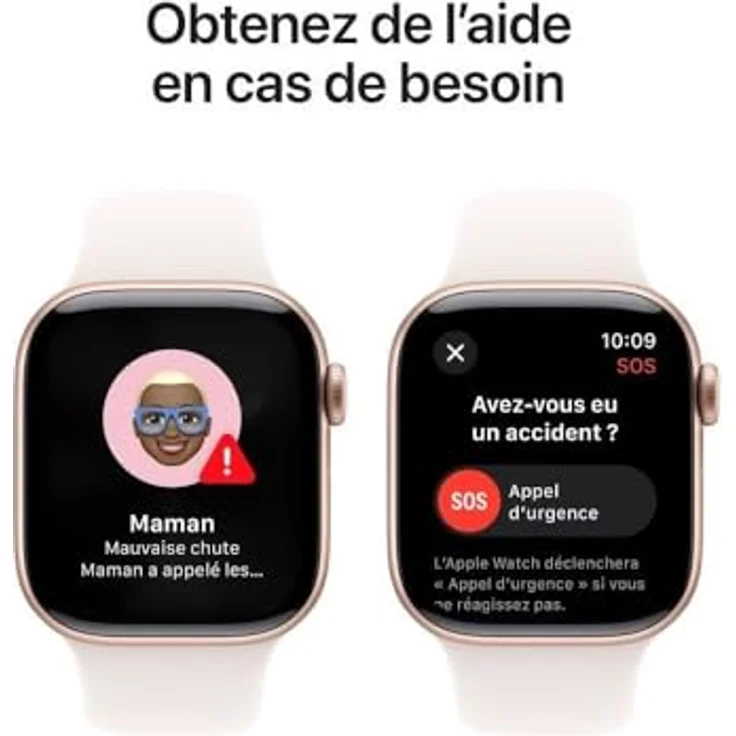 Apple Watch Series 10, 42 mm, GPS, Aluminiumgehäuse Roségold, Sportarmband Blassrosa, S/M – Bild 6