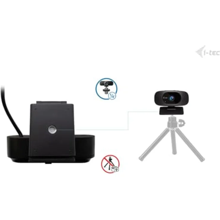 i-tec Solomon 300 Webcam 4K, 92° Sichtwinkel, Fester Fokus, Automatische Bildoptimierung, Integrierte Datenschutzabdeckung – Bild 5