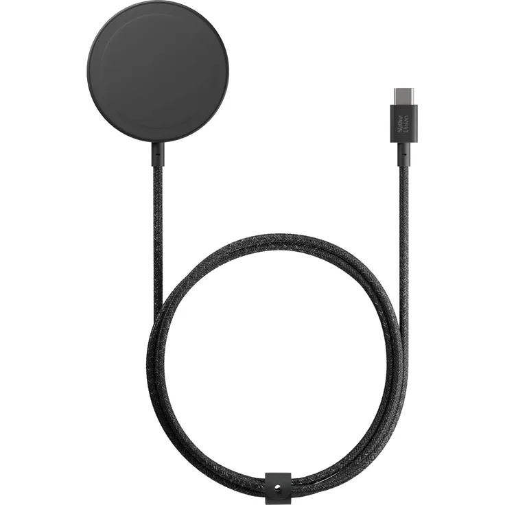 Native Union Snapstand Qi2, Kabelloses Ladegerät mit Kickstand, 1,5 m Kabel, Schwarz