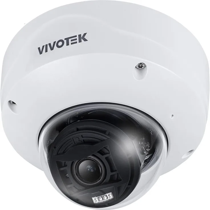 Vivotek V-SERIE FD9187-HT-V3, 5MP Fixed Dome IP-Kamera mit IR bis 50m, WDR Pro, AI Bewegungserkennung, Indoor, Weiss