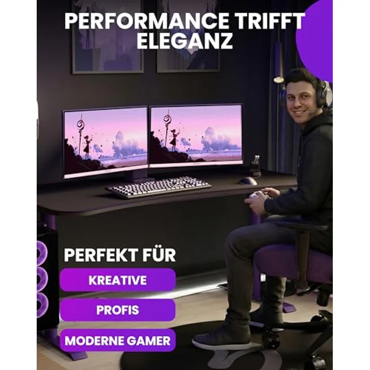 Arozzi Nova Gaming Monitor, 24" IPS 200Hz Full HD 1080p, Adaptive Sync, HDR10, flimmerfrei, 99% sRGB, rosa – Bild 5