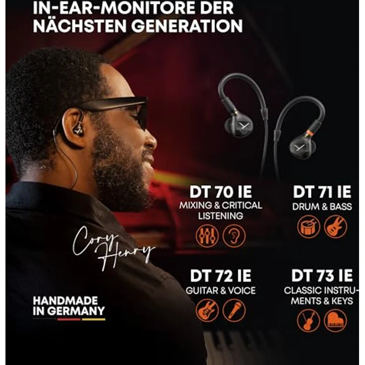beyerdynamic DT 72 IE, In-Ear Monitor für Bühne und Studio mit TESLA.11-Treiber und hoher Schallisolation, handgefertigt in Deutschland – Bild 4